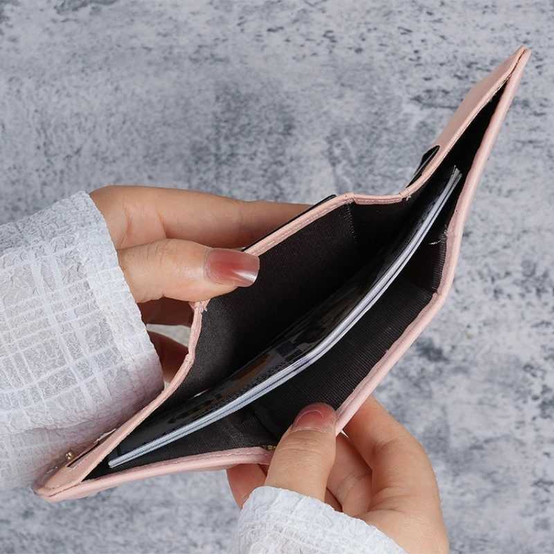 New Small Wallet Womens Leather Short Folding Wallet Student Cute Mini Fashion Hasp WalletT251119