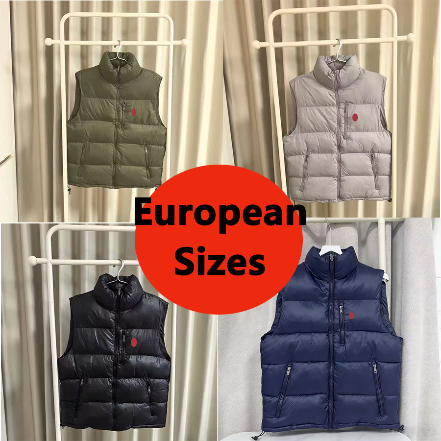 Mens Gilet Polo Zipper Vest Men's Designer Puffer Jacket with Embroidered Zippers Designer Knit Sweaters Unisex Couple Jacket Warm Outerwear Men Europe Size