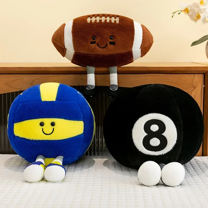 Football basketball soccer Plush toys Plush doll toys Cute holiday collection plush toys pillow bedroom decoration gifts 250418