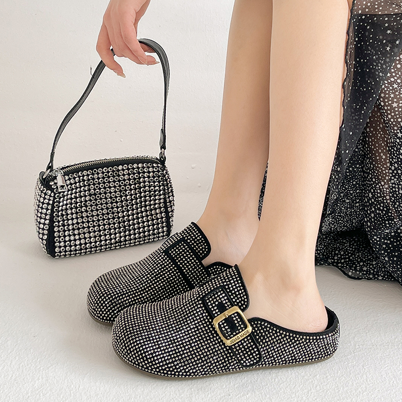 Women Slippers Crystal Chunky Outdoors Shoes for Women Summer House Luxury Beach Designer Sandals Slides Women Zapatos De Mujer