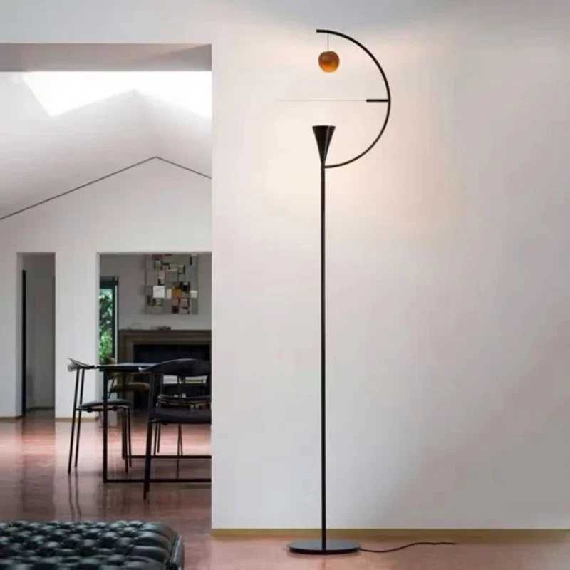 Nordic Minimalist Designer Apple Floor Lamp Living Room Bedroom Study Photography Atmosphere Light Exhibition Art Decor Lighting M251119