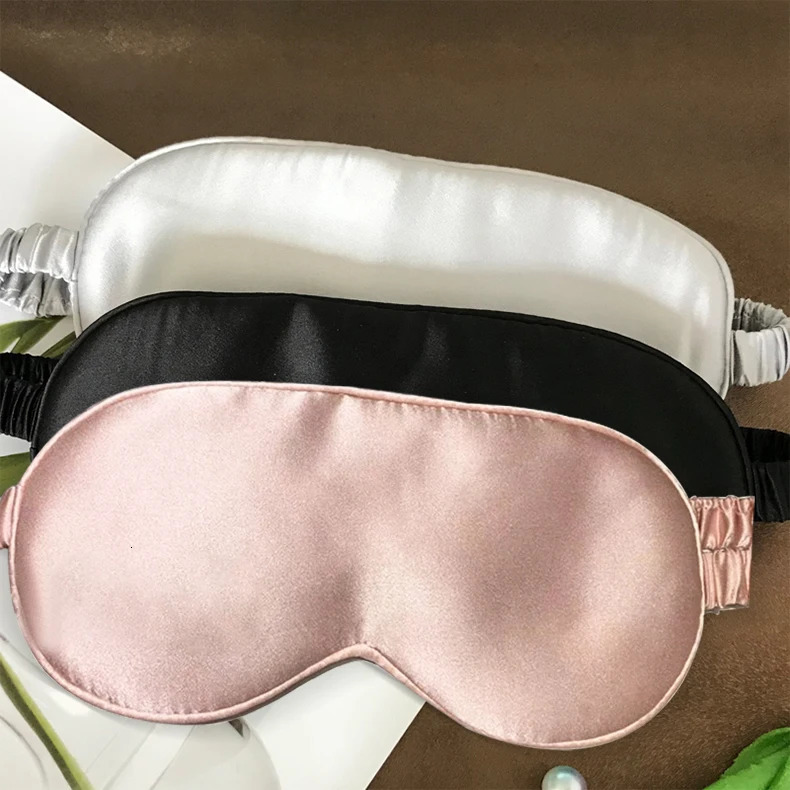 100% Pure Natural Mulberry Silk Sleep Rest Eye Mask Padded Shade Cover 19 Momme Travel Relax Normal Eyeshade Blindfolds 250418