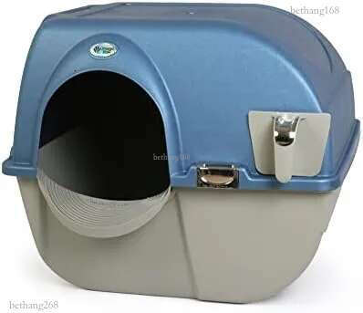 Omega Paw Premium Roll 'n Clean Litter Box Large,Cat, Peral Blue (PR-RA20-1)