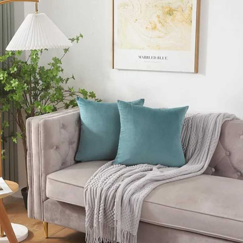 Gift Velvet Cushion Covers for Sofa Living Room Luxury Decorative Cover Ultra Soft case 45x45 30x50 50x50 CojinesM251119