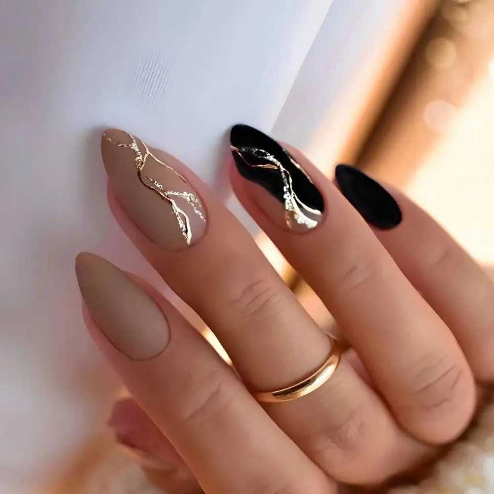 24Pcs Detachable Acrylic False Nails Press On Nail Cute Cherry French Almond Wearable Artificial Fake Nails Full Cover Nail TipsT251118T251119