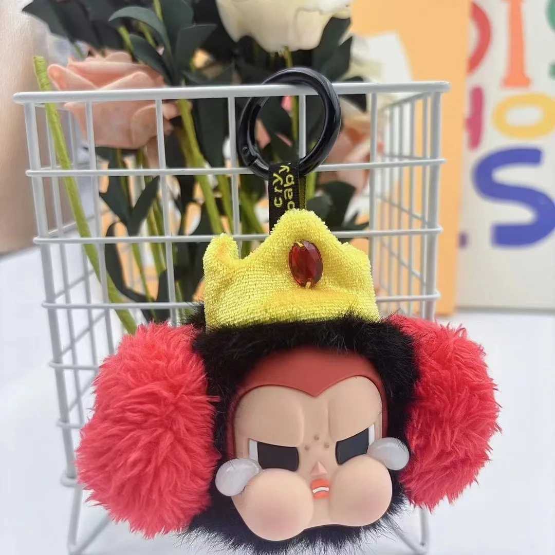 New Labubu Plush Keychain Crybaby Flying Little Doll Cartoon Hanging Jewelry Car Plush Keychain Toy Womens Gift M250419