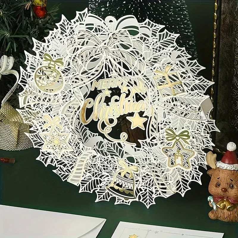 3D Pop-Up Christmas Greeting Cards with Envelopes Note Cards - Festive Floral Design for Everyone G251119