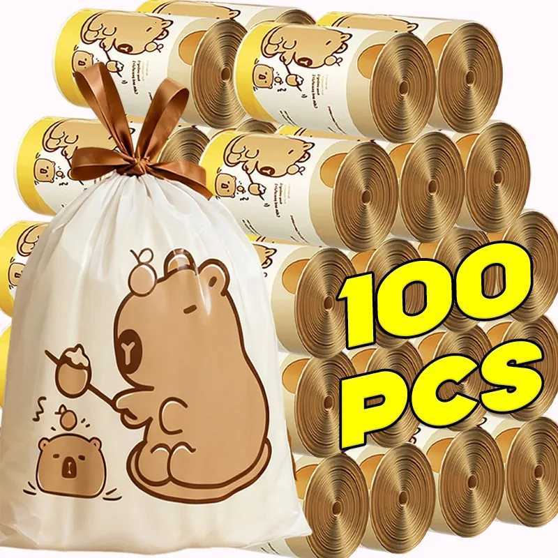 Thickened Drawstring Garbage Bag Tear-Resistant Trash Bags Large Capacity Disposable Waste Bag Household Dormitory Garbage Pouch C251119