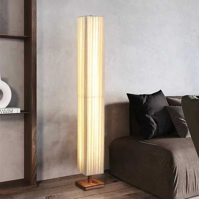 Modern Fabric Led Floor Lights for Living Room Sofa Side Decorative Wood Standing Lamps Light Bedroom Bedside Light Home Decor M251119