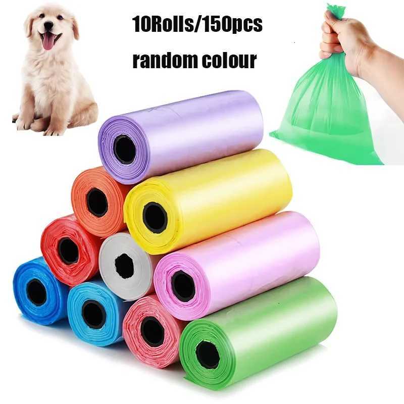 New 10 Rolls Dog Poop Bags Eco-Friendly Leak-Proof Dog Poop Bags 15 Bags/ Roll Puppy Outdoor Clean Garbage Bag for Dogs C251119