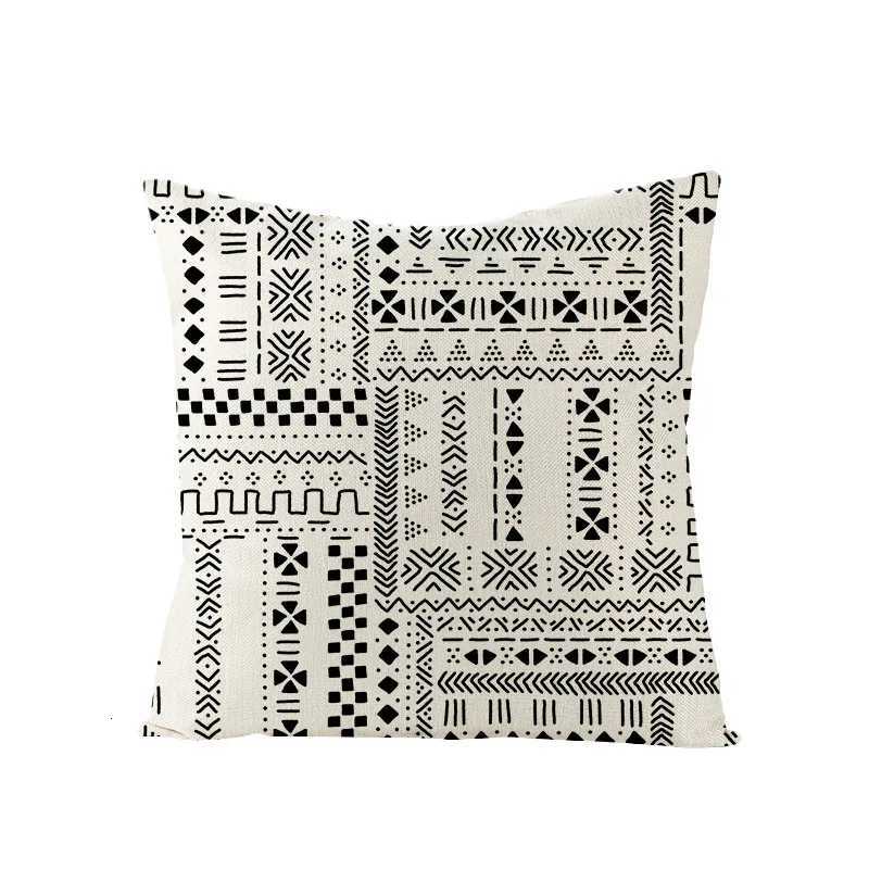 Black and white geometry throw covers with digital printing of short plush fabric Car-shaped sofa cushion Home decorM251119