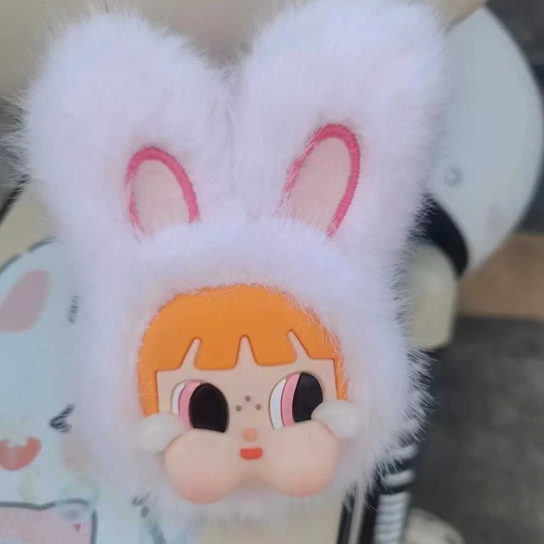 New Labubu Plush Keychain Crybaby Flying Little Doll Cartoon Hanging Jewelry Car Plush Keychain Toy Womens Gift M250419