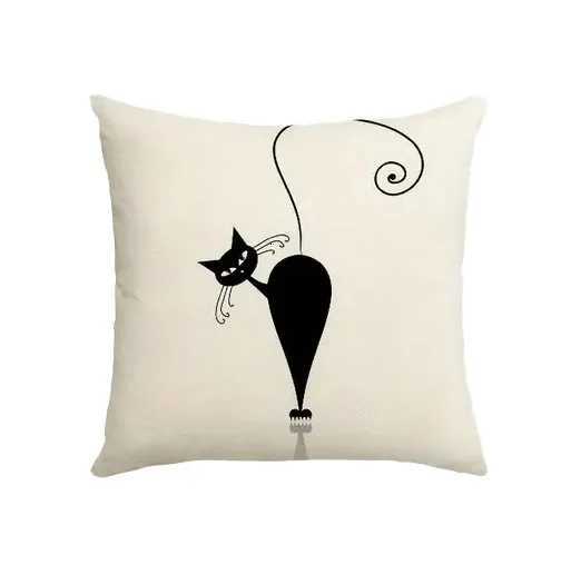 Simple black and white pattern throw covers with digital printing of short plush fabric Car-shaped sofa cushionM251119