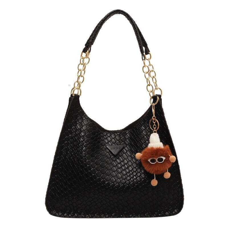 2025 new large capacity fashionable high-end niche soft leather armpit hot simple tote women's single shoulder mother bag