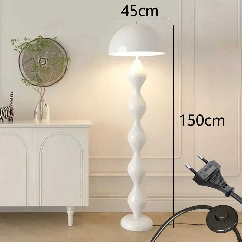 Black Iron Floor Lamp Mushroom Lamp Stand for Bedroom Bedside Sofa Corner Home Decoration Living Room Smooth Color Floor Light M251119