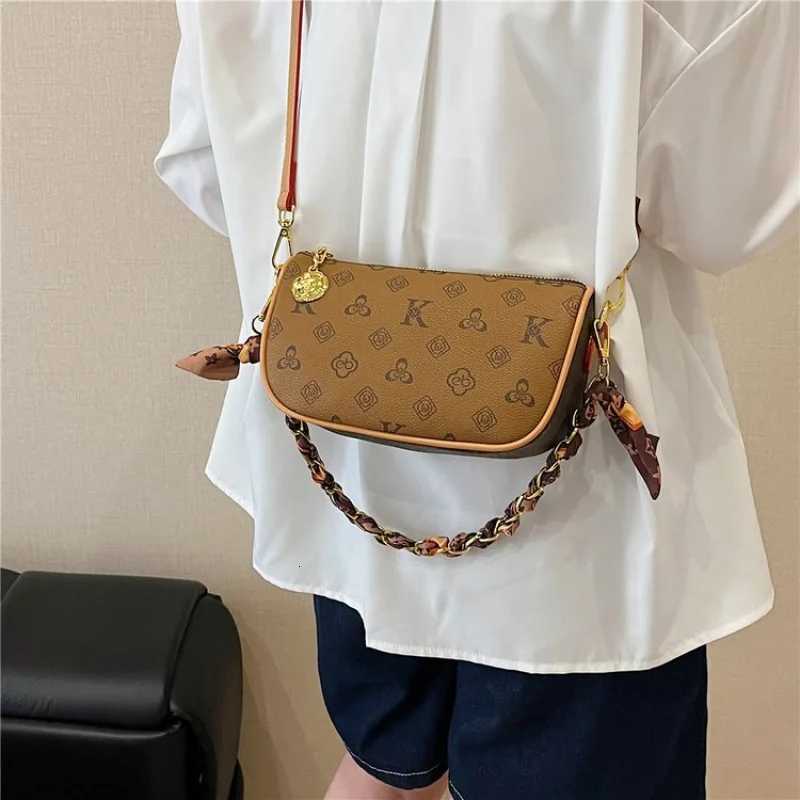 High-End Minimalist Fashionable Trendy Design Letter Crossbody Handbag Women Luxury Vintage Leather Solid ColorW251119