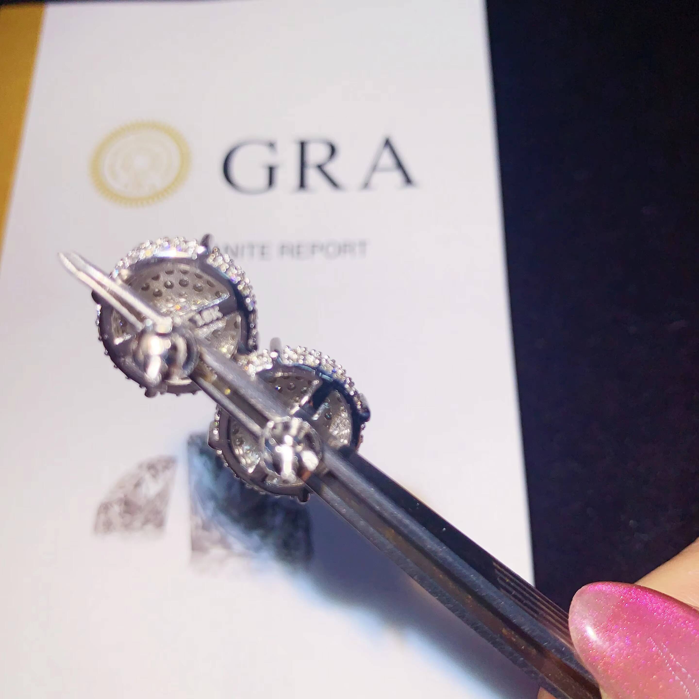 Size Large 14mmmm Circle Stud Earrings Moissanite 925 Sterling Silver Fine Jewelryhip Hop Jewelry Mens Moissanite Earrings