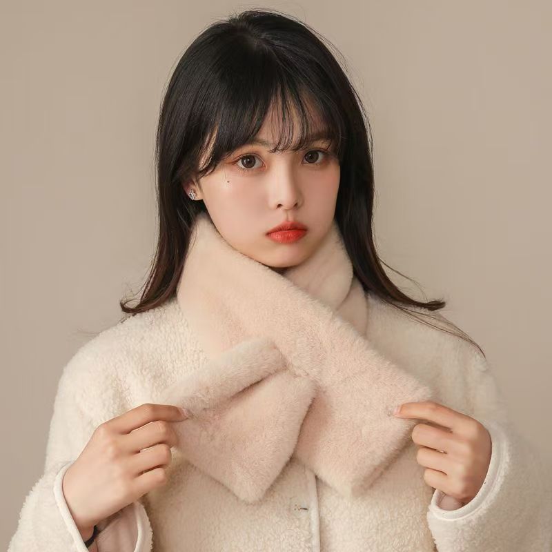 T510 winter scarf ladies thickened girl neck warm autumn and winter Korean style neck protection Western style solid color