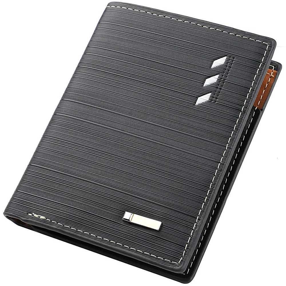 Hot Sale Mens Leather Wallet Credit Card Holder Simple Design Purse For MaleT251119