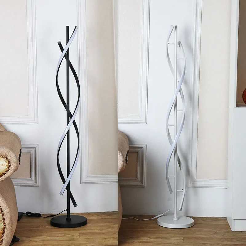 2025 Nordic Postmodern LED Floor Lamp RGB Livingroom Bedroom Study Hotel Line Without Main Light Spiral Vertical Luxury Corner L M251119