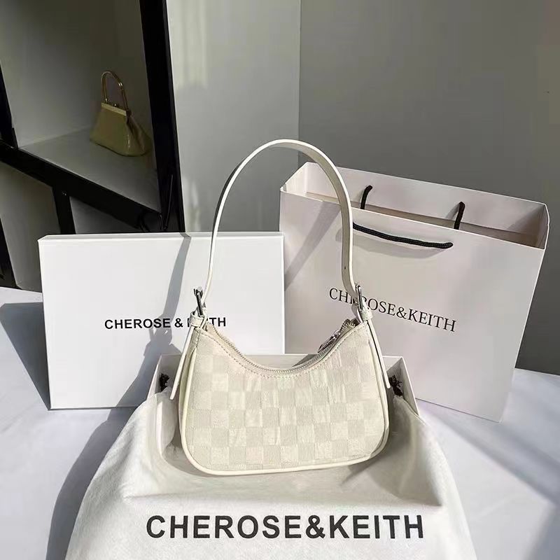 2025 New Niche Cream Crescent Bag for Women: High - end Baguette Shoulder and Underarm Bag for Autumn and Winter