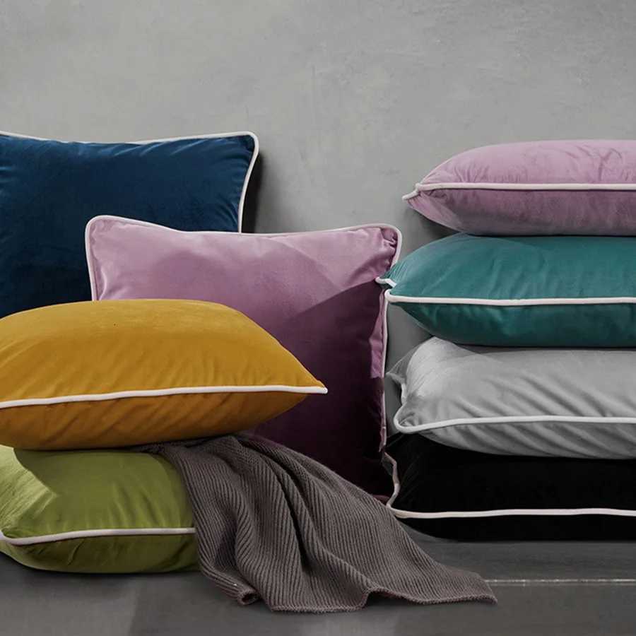 Black and White Gift Covers for Couch Throw s Accent Home Decor Sofa Modern Decorative Neutral Velvet Cases for BedM251119