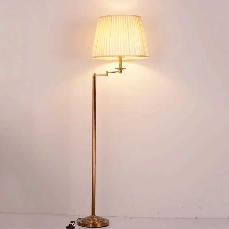 American Retro Adjustable Retractable Floor Lamp Living Room Bedroom Hotel Bedside Design European Sofa Side Decor Stand Light M251119