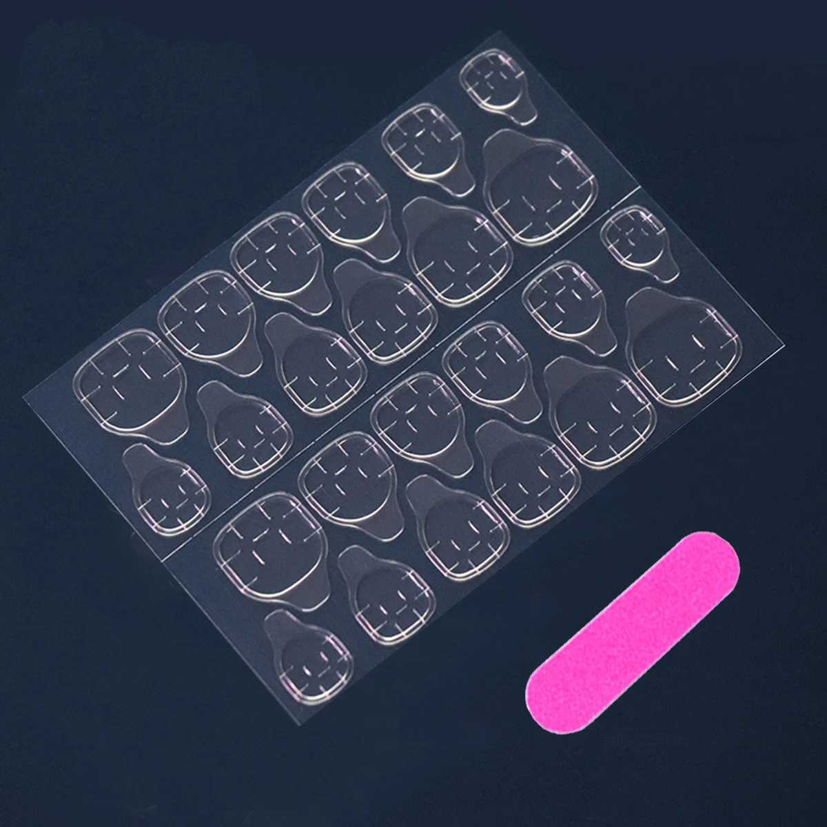 24 simple pink cute and sweet pressed nails suitable for women and girls nail decoration1 jelly gel1 nail fileT251118T251119