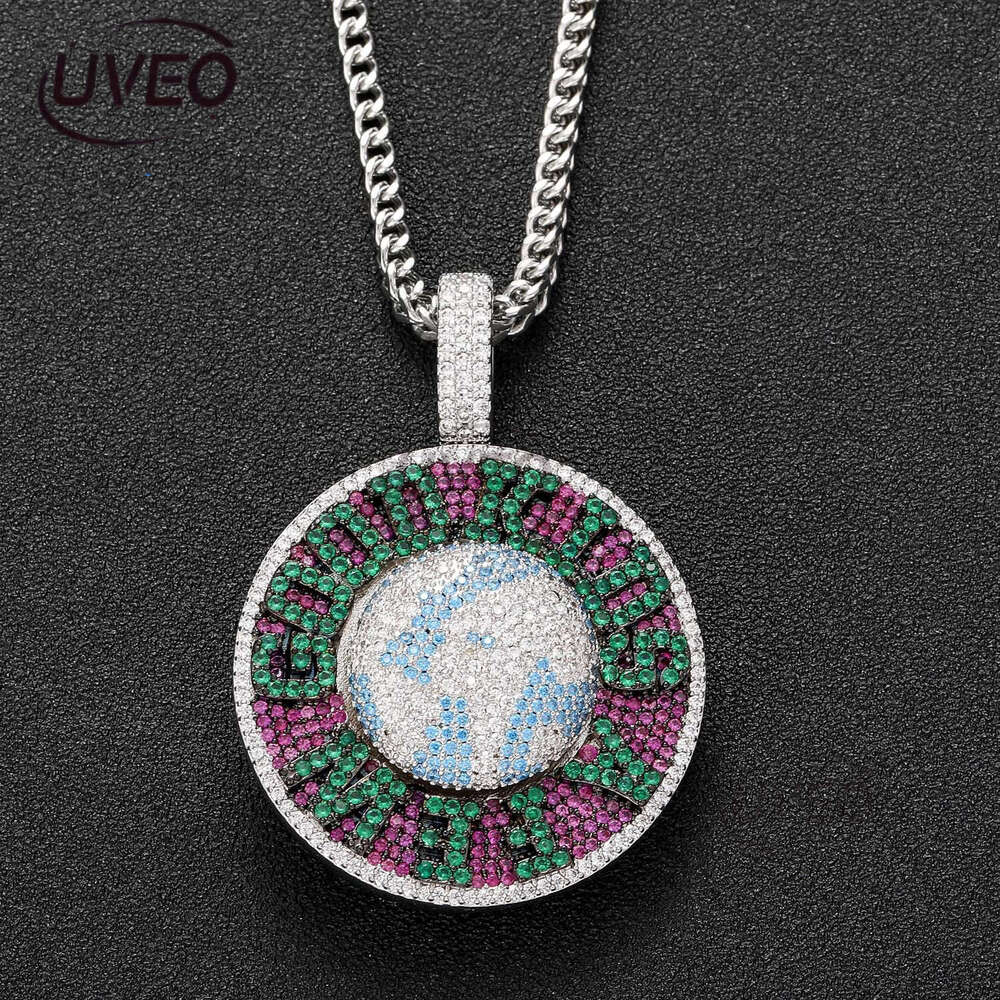 Luxury designer Ma Siwei's rotating hip hop pendant, sterling silver ice out of VVS Moissanite personalized hip hop trend men's and women�