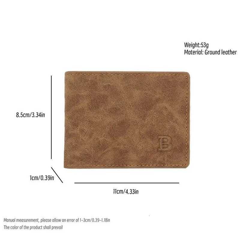 Mens Matte Retro Multifunctional Wallet Simple and Short Wallet Large Capacity Multi Card Slot WalletT251119