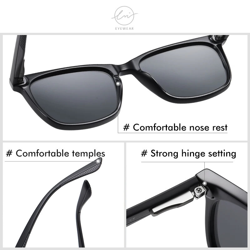 LM Mens Square Sunglasses Women Polarized Lens TR90 Material Leopard Frame Tea Lens Fishing Driving Sun Glasses UV400 250411