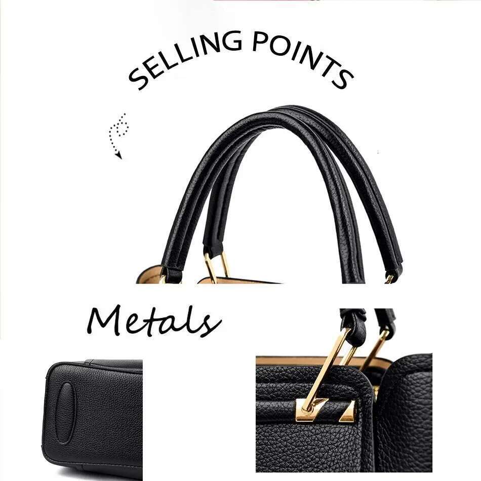 Soft Leather Handbags Women Bags Designer 3 Layers Shoulder Crossbody Sac Ladies Large Capacity Shopping Messenger Tote