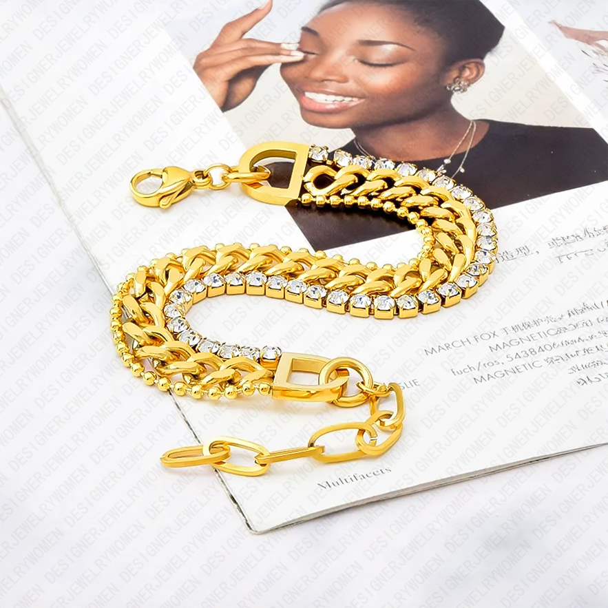 Designer Bracelet Bracelet for Women Bracelets Diamond Bangle Stainless Steel Bangles Luxury Jewlery Designer for Women Elegant Timeless Gift Premium