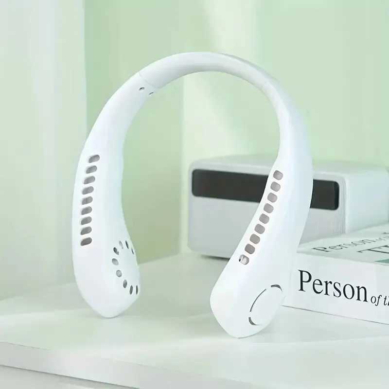Portable neck fan mini electric ventilation fan silent neck and wearable cooling fan USB Rechargeable bladeless mobile air conditioner Z250419
