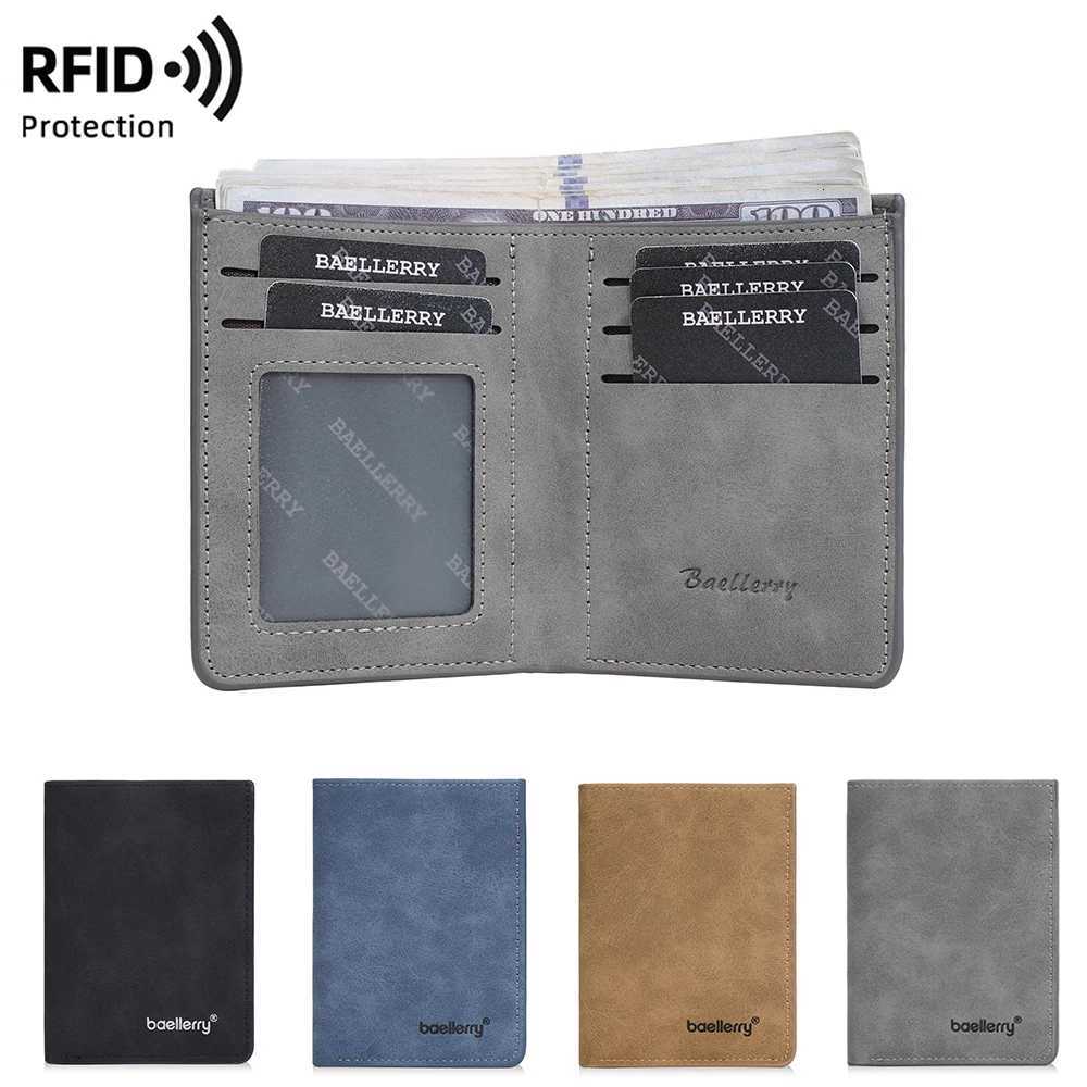 New Simple Mens Wallet Short Card Clips High Quality Thin Male Purses Photo Holder Frosted PU Wallet For MenT251119