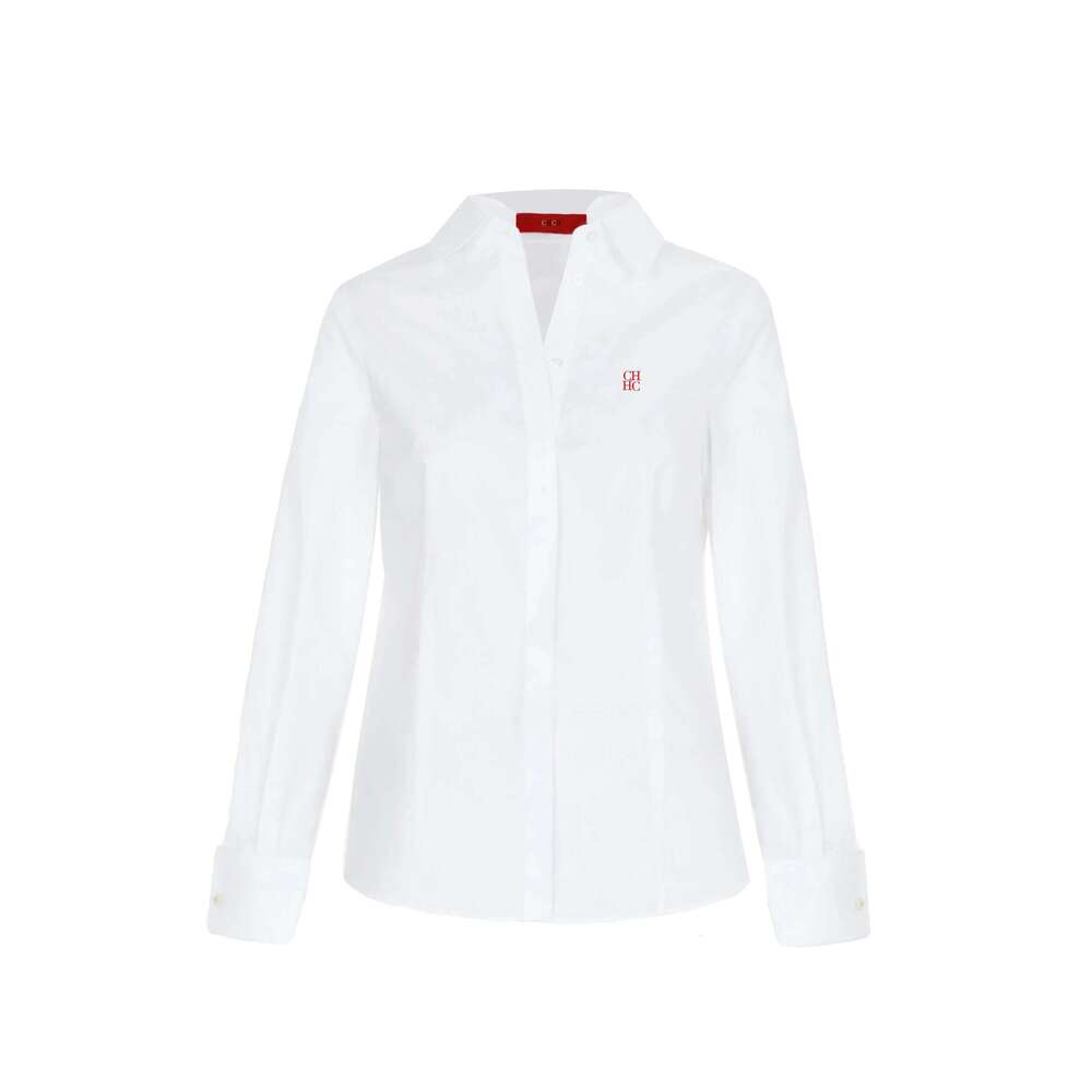 Designer Clothes CHCH 2024 Summer New Women Solid Color Slim Shirt Waist Design Vintage Female Blouses Fashion Office Ladies Shirts