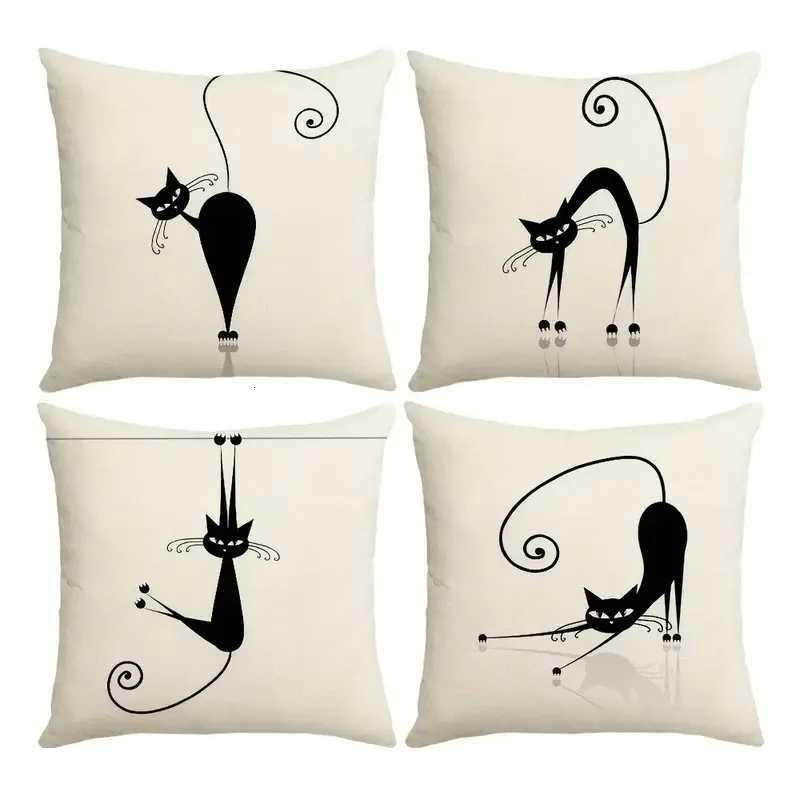 Simple black and white pattern throw covers with digital printing of short plush fabric Car-shaped sofa cushionM251119