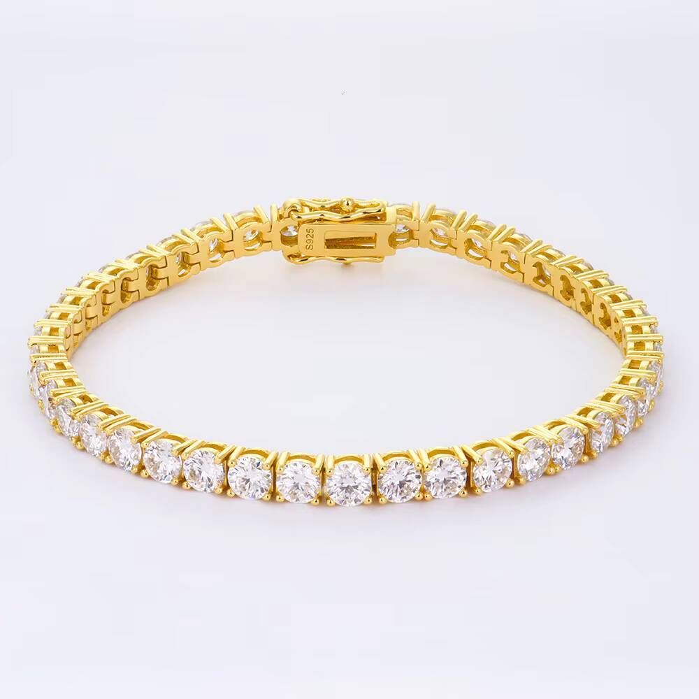 Classic 925 Silver 2mm-3mm Moissanite Tennis Bracelet 4 Prong Ultra Value Collection DEF COLOR VVS Clarity