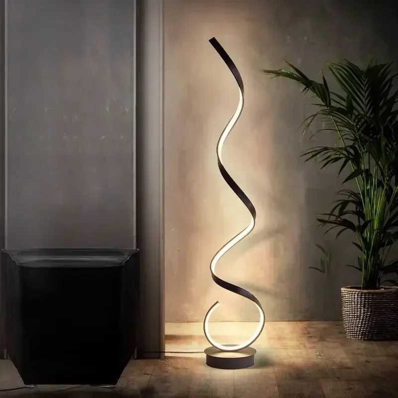 SANDYHA Modern LED Strip Floor Lamp Bedroom Bedside Living Room Sofa Standing Table Study Reading Lighting Home Decor Fixtures M251119