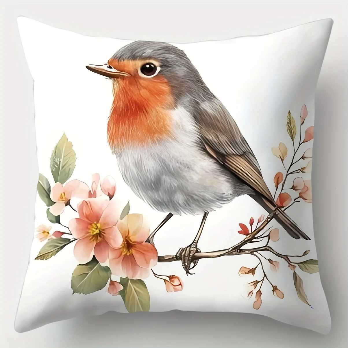 4pcs Set Sofa Case Happy on Top of The Branch Case 177 Inches 177 Inches Single-Sided Print Home DecoratiM251119