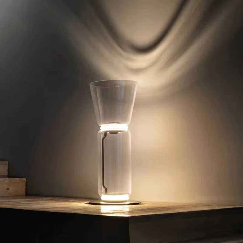 Glass Lampshade Floor Lamp Modern Minimalist LED Light Gloss Bedroom Bedside Lamp Living Room Interior Decoration Lamp Desk Lamp M251119