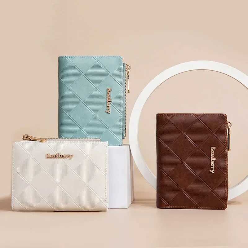 2025 New Coin Wallet Card Bag PU Leather Multi Objects Pocket Fashion Pattern Korean Minimalist Wallets Short Small Zipper PurseT251119