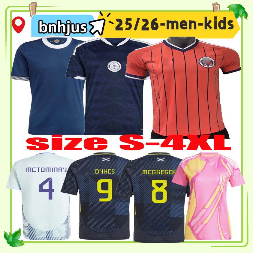 2026 SCoTlaNds ROBERTSON DYKES ADAMS Soccer Jersey Euro Cup ScoTTisH 24 25 National Team tops Kids Kit McGREGOR 150th Anniversary Special ARMSTRONG Football Shirt
