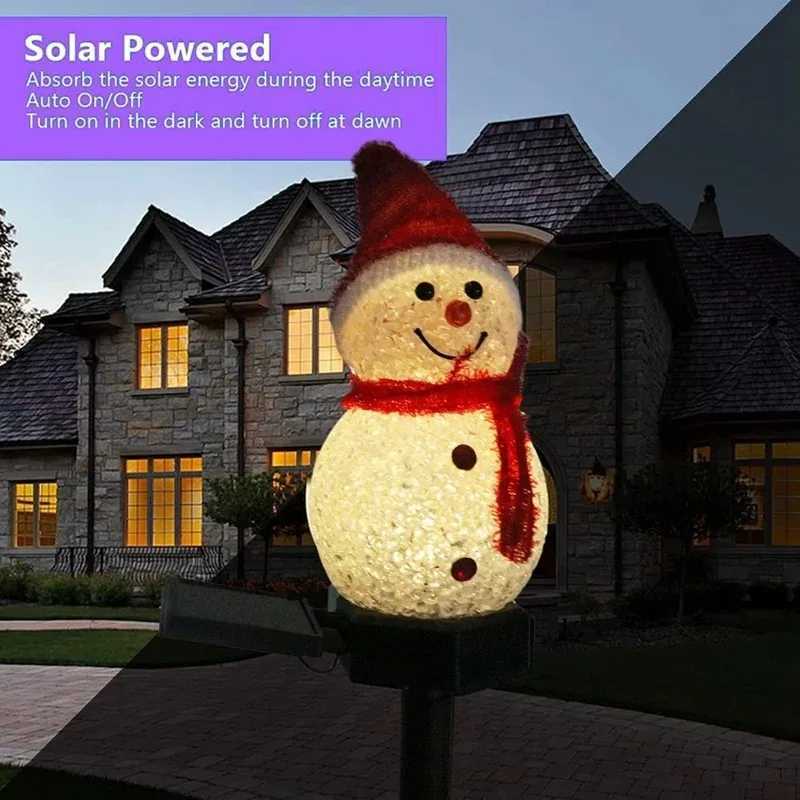 Christmas Decorations Light Solar Light Snowman Christmas Outdoor Solar Powered Stakes Lights For Corridor Patio Lawn Decoration G251119