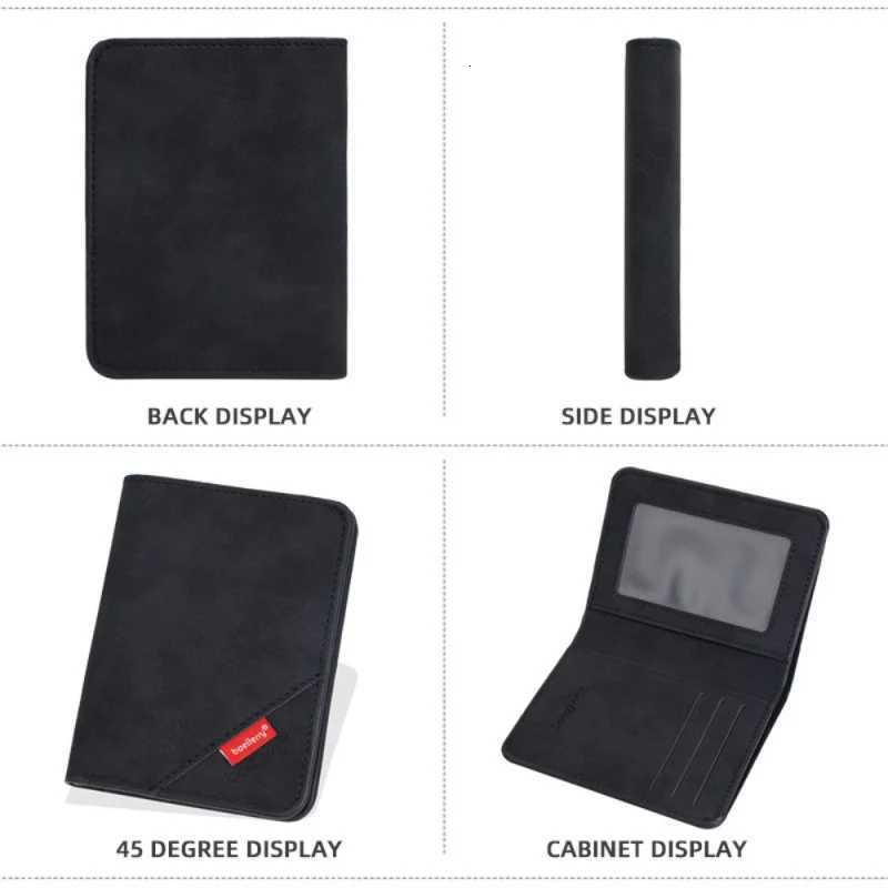 New MenS Short Wallet Multi-Functional Matte Two-Fold Money Clip Simple Multi-Slot Card HolderT251119
