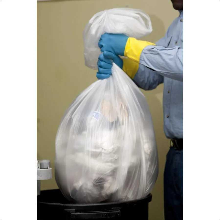 33 Gallon Clear Trash Bags 33 x 39 15 MIL eq CSR Series Heavy Duty Industrial Liners Clear Garbage Bags for Recycling Contract C251119