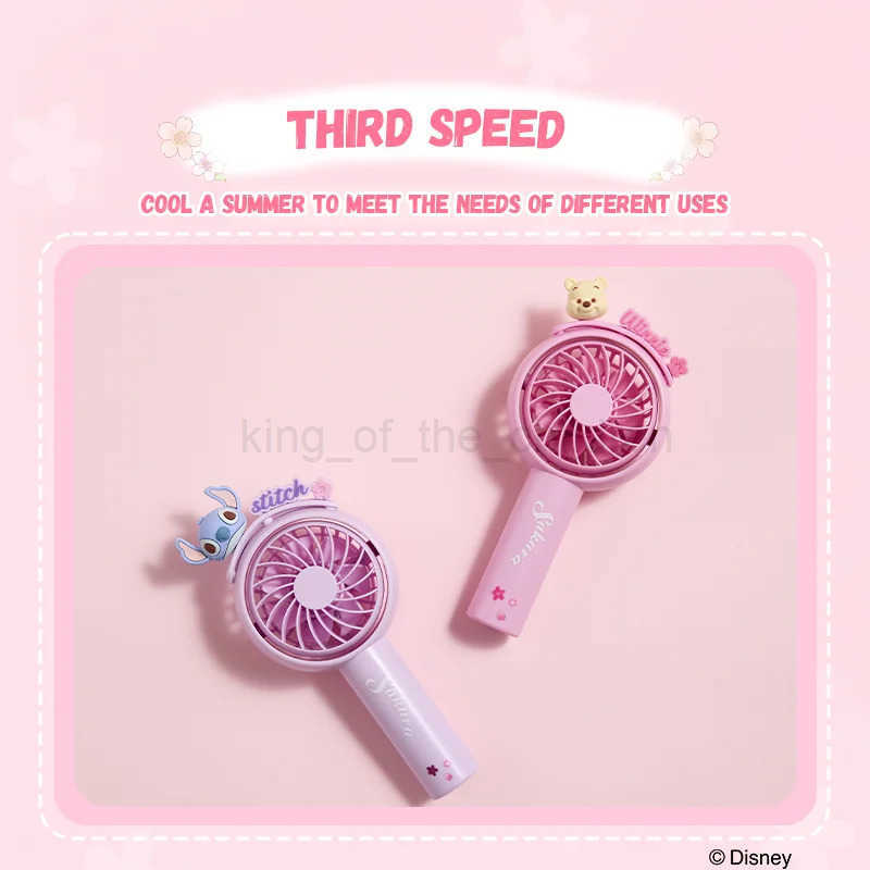Disney Cherry Blossom Season Series 1200mAh handheld fan Stitch and Pooh Peripheral Cute ornament Girl Children Birthday present W20250419