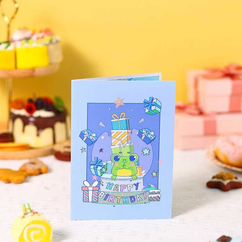 Happy Birthday Card 3D Birthday Frog Birthday Pop Up Card Greeting Card Best Birthday Gift for Family Husband Wife Couple Friend G251119