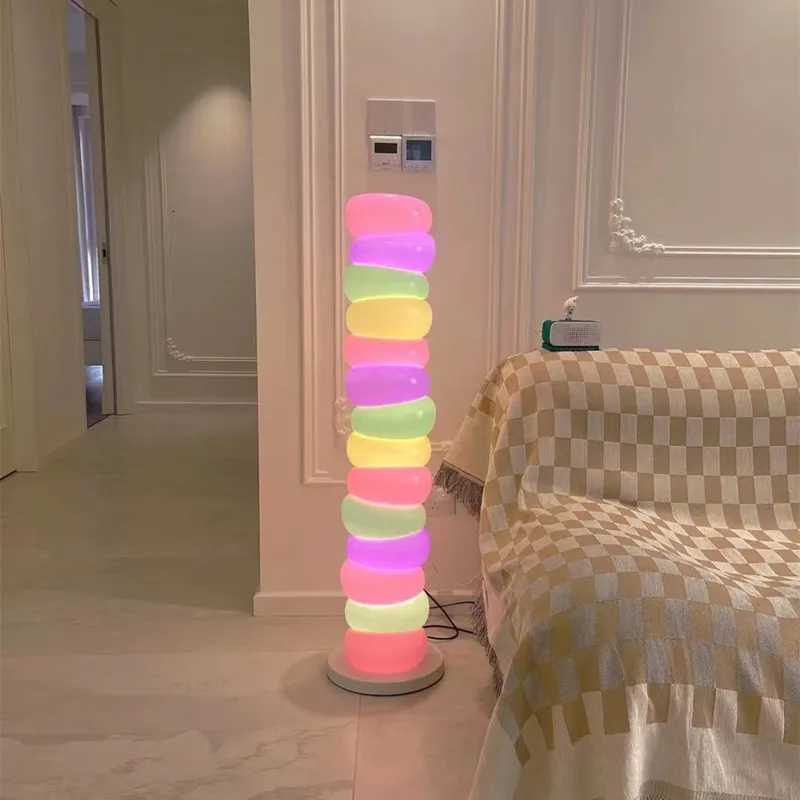 Rainbow Floor Lamp Living Room Sofa Side Standing Lamp Bedroom Lamp Candy Childrens Room Atmosphere Lamp Decorative Light LED M251119