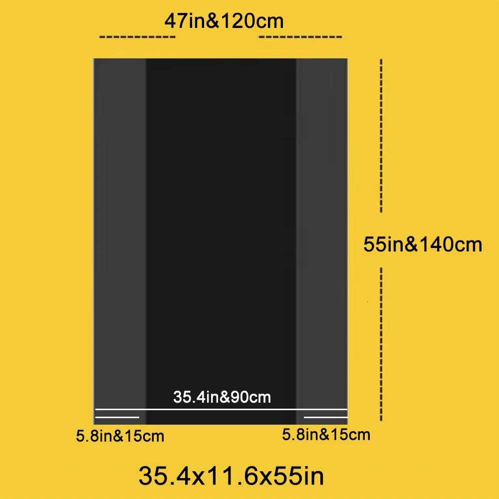 65Gallon 50Pcs 47x55in Black/Clear Big Leaf Bags Tall Kitchen Large Black Heavy Duty Trash Bag Larger And Thicker Garbage Bags C251119